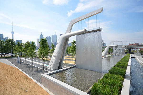 The Sherbourne Common stormwater treatment facility was built at a cost of $30m. Image courtesy of Waterfront Toronto.