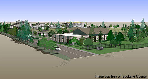 Artist's impression of the Spokane County Regional Water Reclamation Facility.
