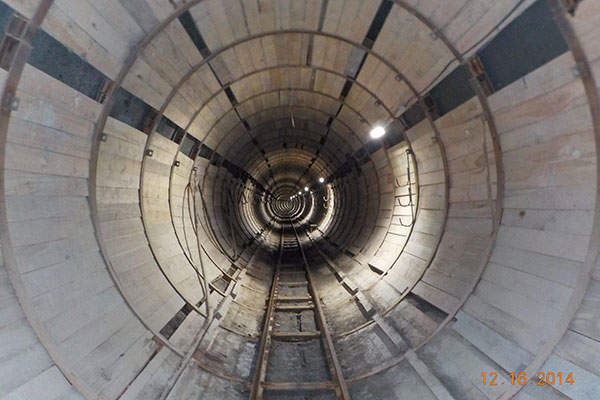 The tunnel under Dixie Road was bored by Celtic Tiger TBM. Photo courtesy of Peel Region, Canada.
