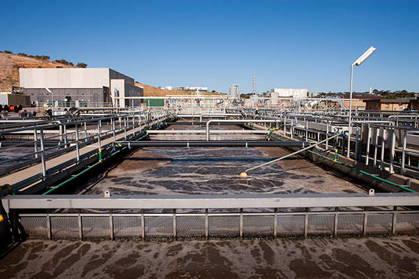 The upgraded CBWWTP incorporates membrane treatment and UV disinfection technologies. Image courtesy of Allwater.