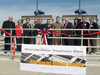 Phase II ended with the formal ribbon cutting to unveil the new basins. San Diego Mayor, Jerry Sanders, and Council member Jim Madaffer joined the City of San Diego Water Department staff at the ceremony.