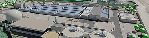 Construction of the €29m wastewater treatment plant began in March 2010.