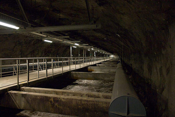 Approximately 90% of the facilities at the site are located underground. Image courtesy of Micke Sandström.
