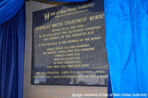 The plaque unveiled at the plant’s official opening in May 2008.