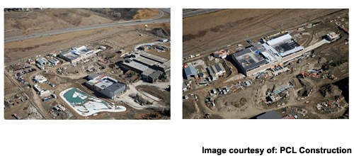 Aerial views of the work in progress (March 2007).