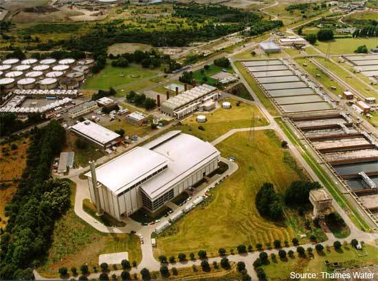 Aerial view of the Beckton plant.