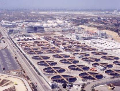 An aerial view of the Hyperion plant as it is today.