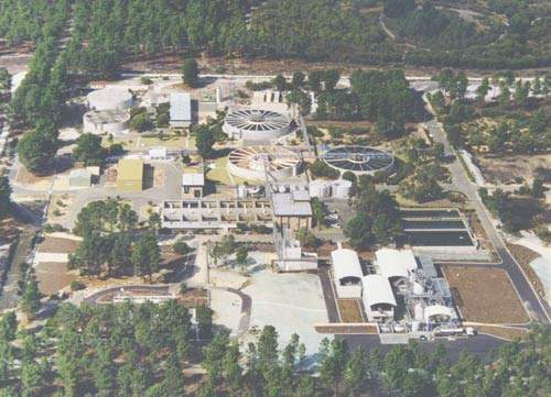 Aerial photograph of the whole Wanneroo plant; the MIEX plant is visible in the bottom right hand corner.