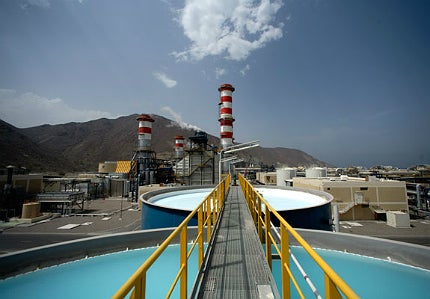 The plant is being expanded to increase the desalination capacity
