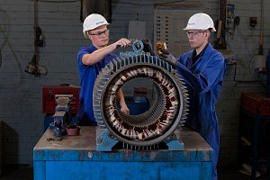 : The apprentices learn basic mechanical engineering skills, such as machining, grinding and reading engineering drawings.